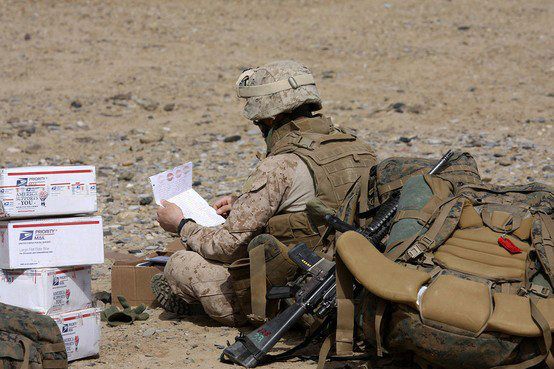 Write letters to soldiers