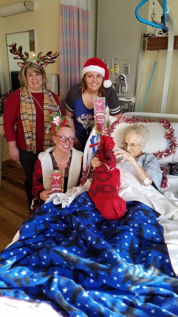 102 year old veteran receives Holiday Stockings for Heroes