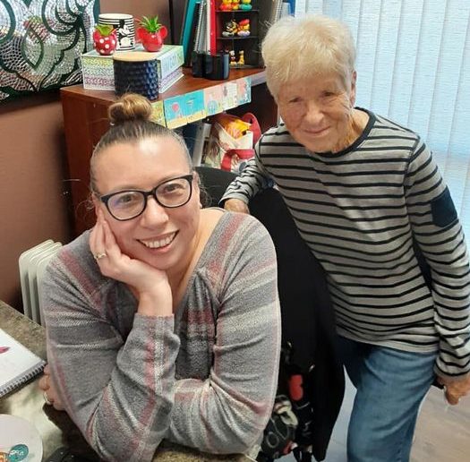 Female caregivers Anessa and Marlene