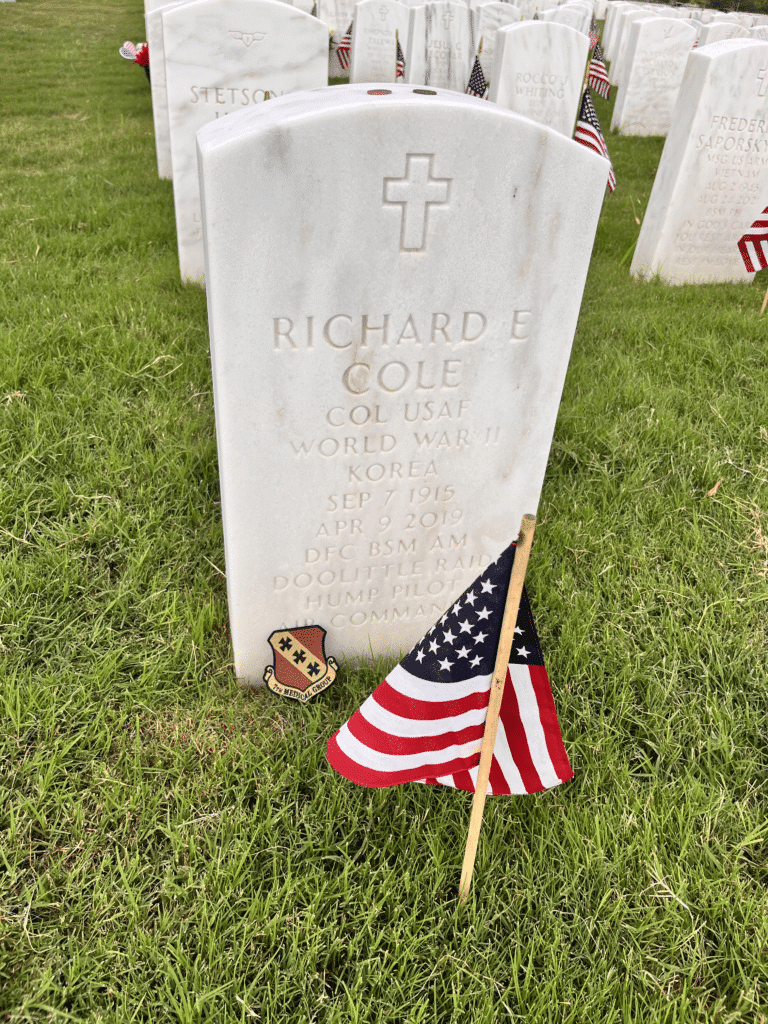 US flag at a gravesite