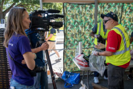 Volunteer and Veteran Jeremy Lam interviewed by Click Orlando about the Military & Veteran Food Distribution