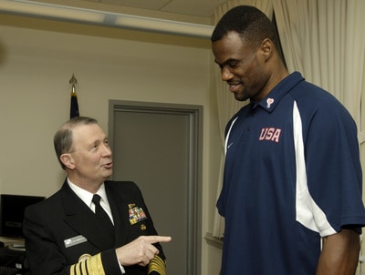 DoD official photo: David Robinson NBA player in the Military