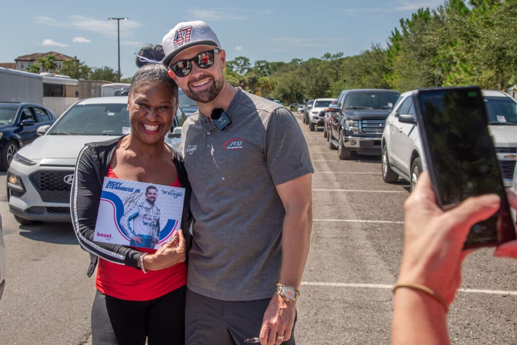 Kroger Racing's Ricky Stenhouse Jr. had a great time visiting with attending Veterans!