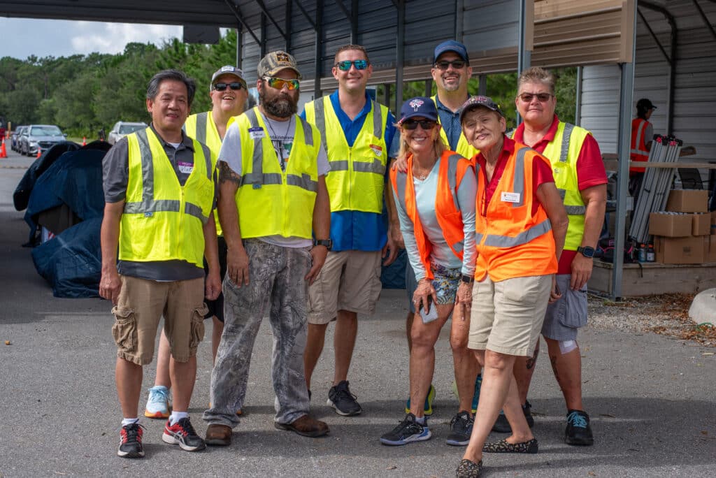 Soldiers' Angels volunteers from a recent Orlando Food Distribution.