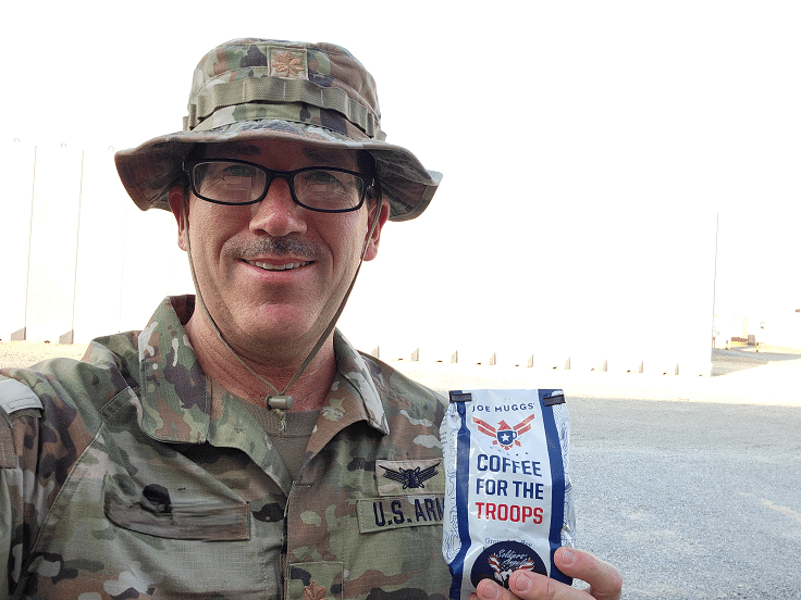 Coffee always brings smiles from deployed!